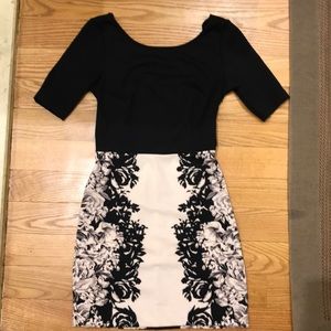 Black and pink dress